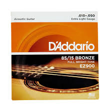 Encordado D’addario guitarra acústica 010 EZ900